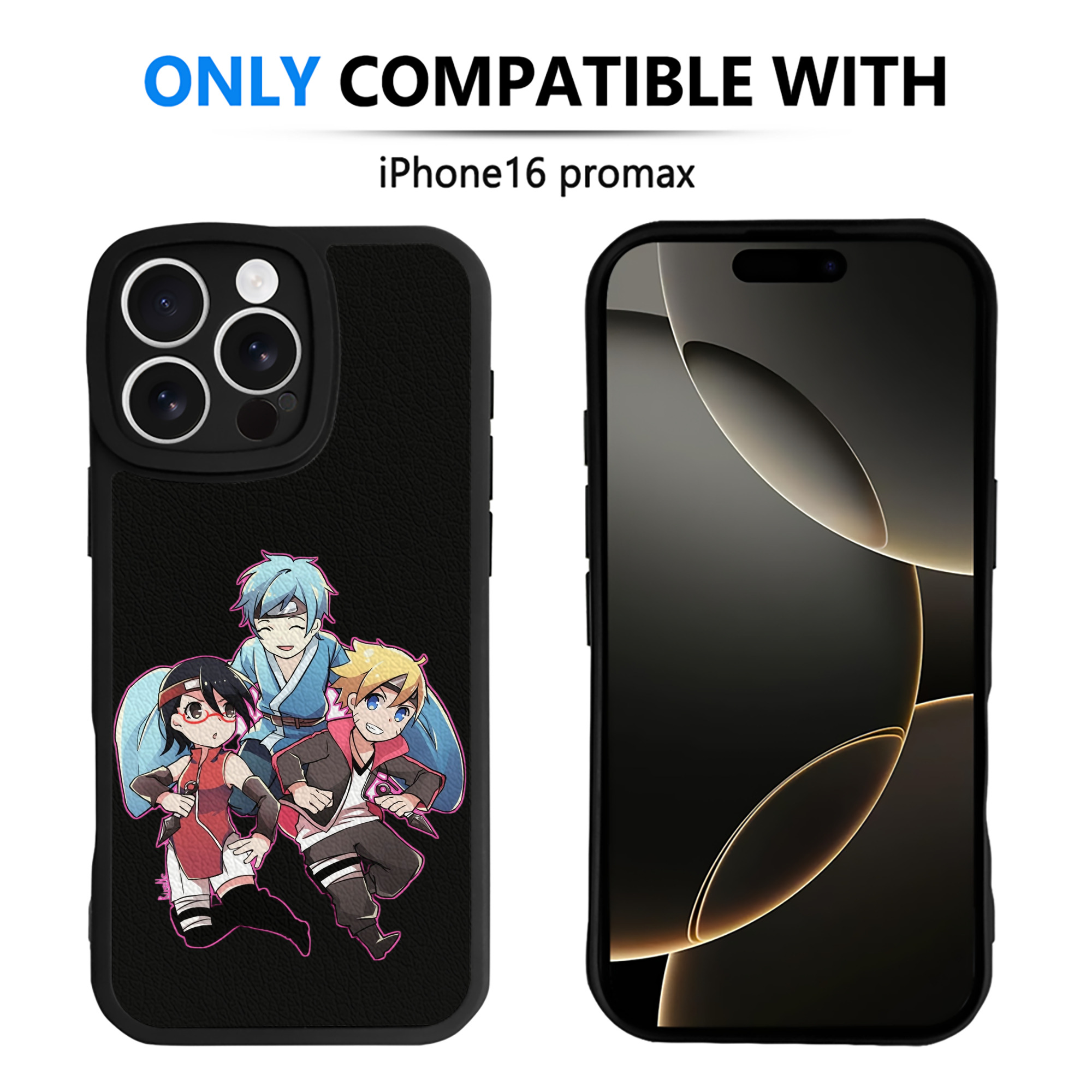 （画像用） NARUTO -ナルト- うちは サラダ Uchiha Sarada 【iPhone 16シリーズ対応】シリコンスマホケース（レザー調） 材質：シリコン